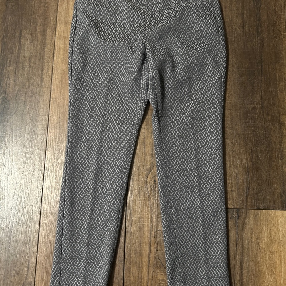 Banana Republic Sloan Fit Geometric Print Ankle Pants - Gray/Black - Size 6
